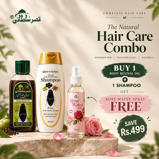 Qasr-e-Sultani Hair Care Bundle - Oil + Shampoo
